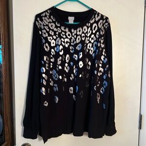 Chico’s Zenergy Tunic-Style Top SZ 2
